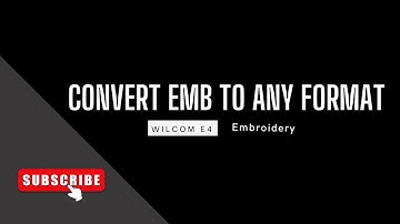 Convert emb to another file format - wilcom