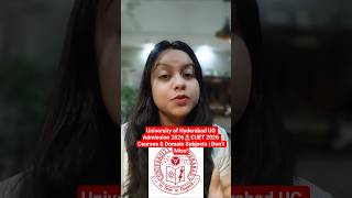 University of Hyderabad UG Admission 2026🚨CUET 2026 Courses &amp; Domain Subjects | Don’t Miss!#viral