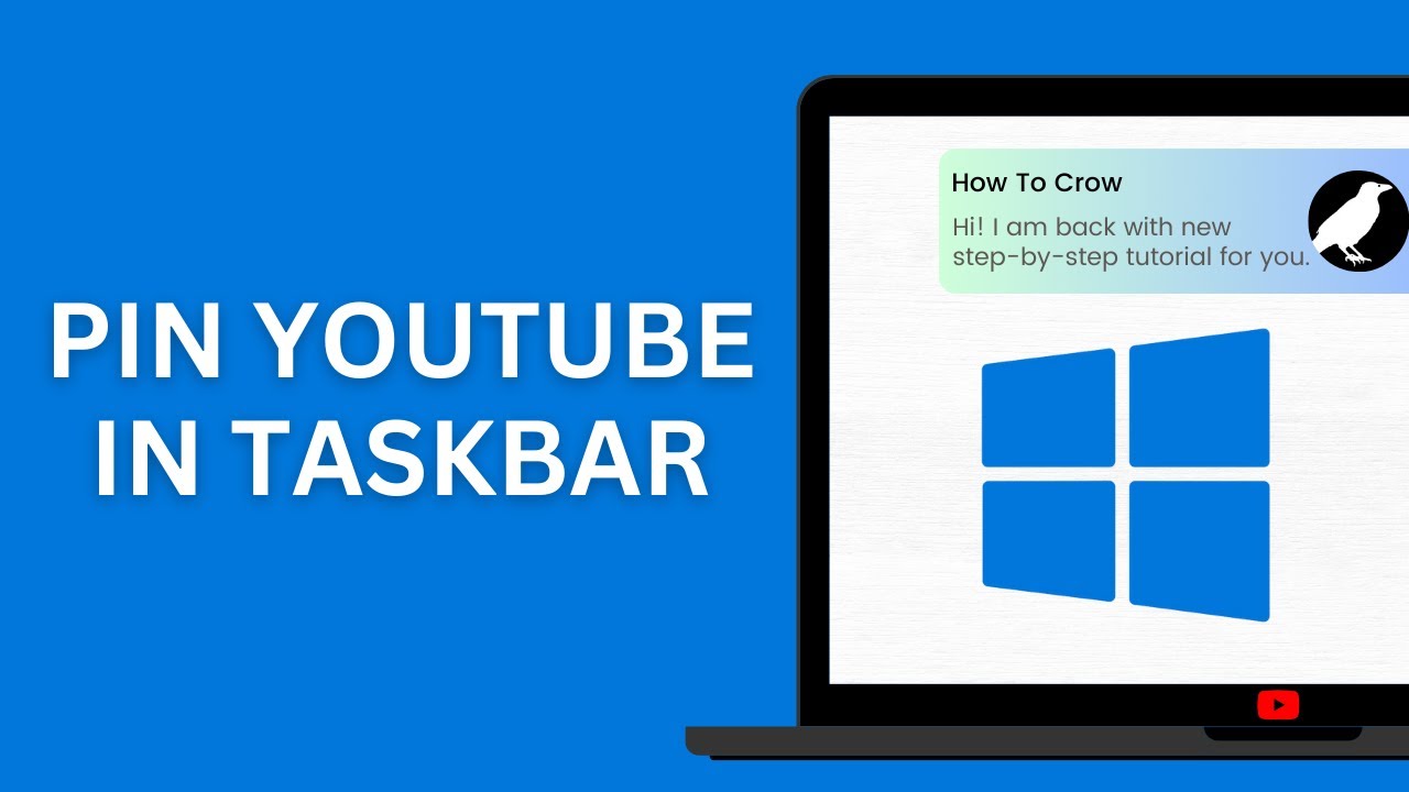 How to Pin YouTube in Windows 11 Taskbar - YouTube