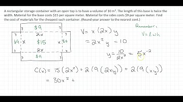 Open box optimization (Like Stewart 4.7.16)