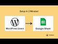 WordPress Users to Google Sheets Integration (Free Plugin) | Integrazo Automator