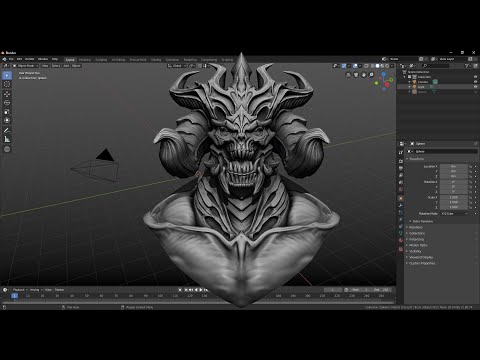 Demon Speedsculpt Timelapse (Blender 2.8x) #10