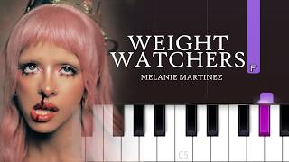 Melanie Martinez - WEIGHT WATCHERS (Piano tutorial)