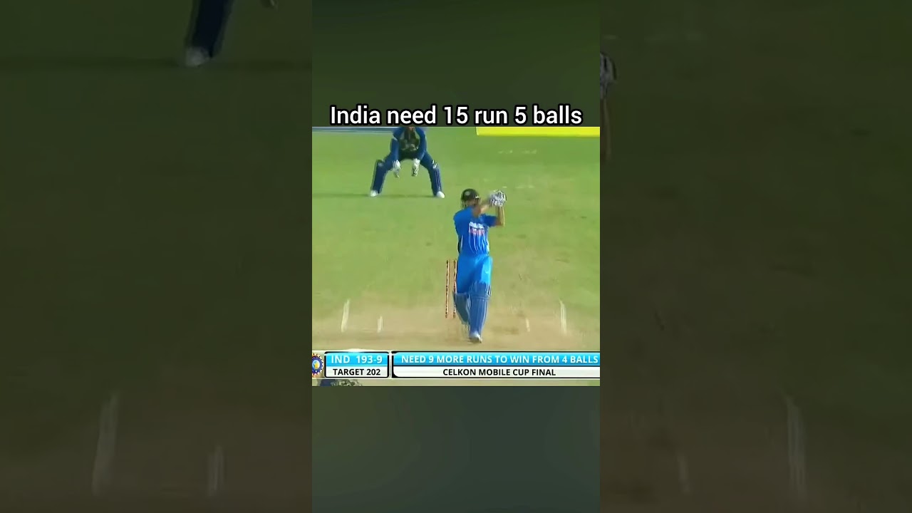 Dhoni strike india need 5 ball 15 run 