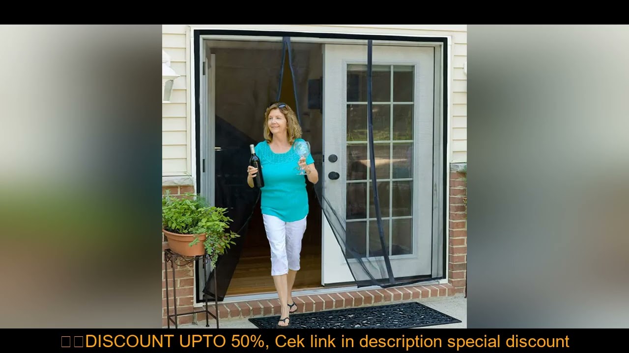 DTGJ Magnetic Door Screen Mosquito Net Custom Size Summer Anti insect Mesh Automatic Closing Curtain