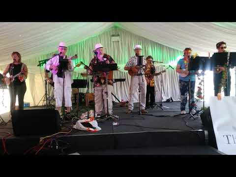 The Quay Notes playing in the Marquee at the Summer Strum Festival Rainford.