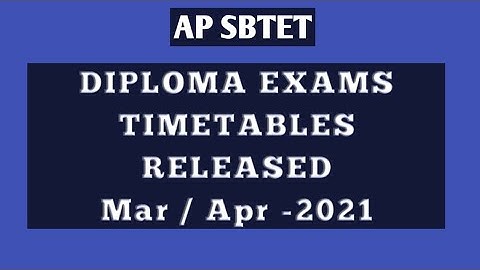 SBTET-AP MAR/APR-2021 - C-16 REGULAR, SUPPLEMENTARY AND ER-91 EXAMINATIONS TIME TABLE