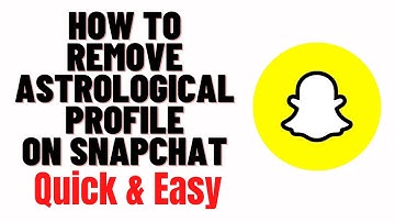 how to remove astrological profile on snapchat