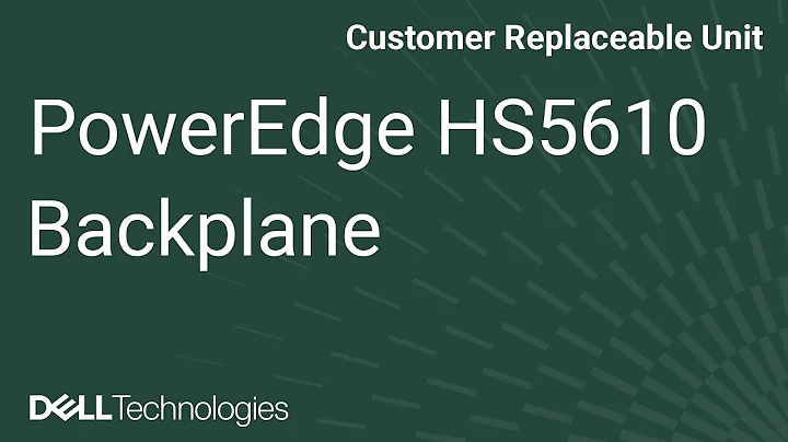 Dell PowerEdge HS5610: Remove/Install Backplane