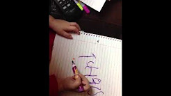 Making Christian a Bday card.