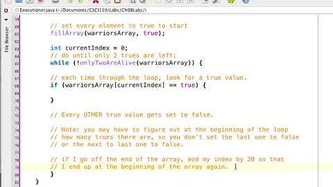 Lab 8: Treating the array as a circle, using the mod operator