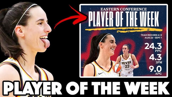 Caitlin Clark WINS Player Of the Week For the 2nd Week in a ROW... - YouTube