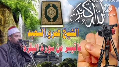 الشيخ عمرو السعيد القارئ بجمهورية مصر العربية ماتيسر من سوره البقره 🎤🎶🎧 تلاوه نادره