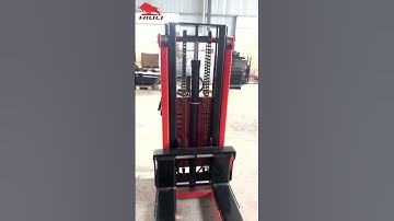 The Semi Electric Stacker – perfect for any warehouse or factory! #palletstacker #electricstacker