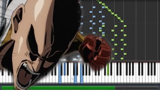 【FULL : HARD】One Punch Man [ワンパンマン] Opening  - THE HERO!! (Piano Synthesia + Sheet) chords