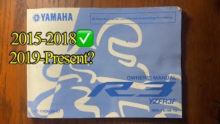 2015-2018 Yamaha R3 Owner's Manual YZFR3R