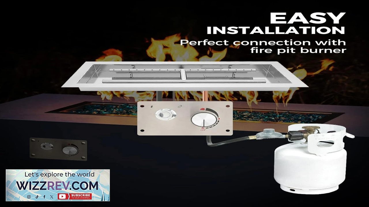 Fire Pit Gas Burner Spark Ignition Kit Flat Panel Brazier Valve Control Review