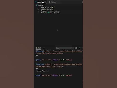 Don’t forget comma while creating tuple objects in python. #python # ...