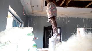 How POP Ceiling is installed | Fix and Tie Gypsum Board