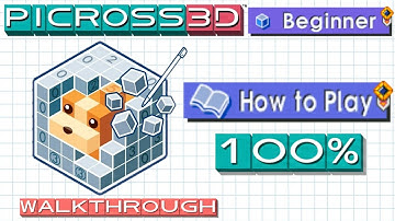 Beginner Picross: How to Play | Picross 3D (DS) 100% Walkthrough