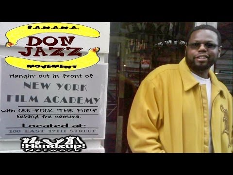 DON JAZZ hangin' out in front of NYFA with Cee-Rock ''The Fury'' & Taz (in Manhattan).
