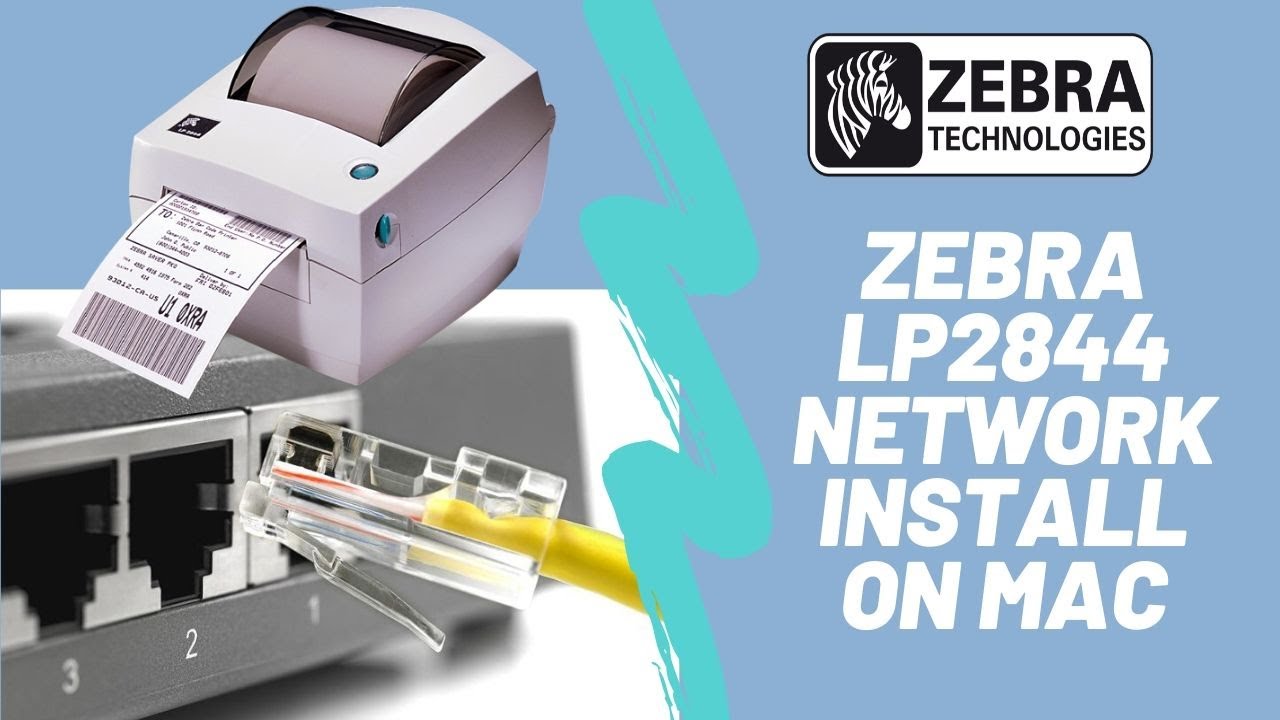smeltet loyalitet fjer How to Setup Zebra Thermal Label Printer on a Network (Mac OS) Zebra LP2844  RJ45 Ethernet Edition - YouTube