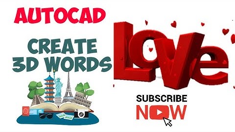 How to convert 2D text in to 3D text autocad/urdu