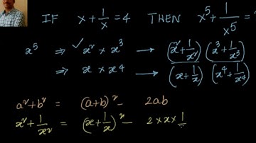 FTRE 2016  :  If x + 1/x = 4 then  x^5 + 1/ x^5 = ?