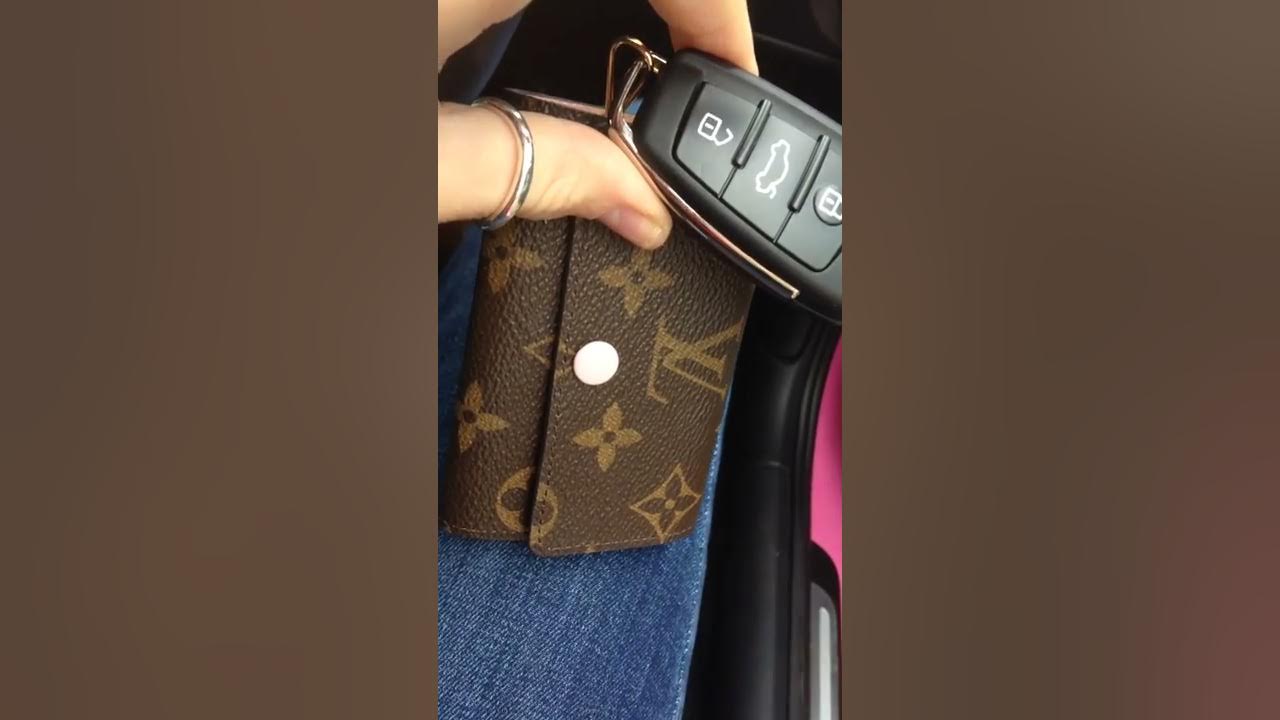 Review & tutorial how to use Louis Vuitton 6 key holder in monogram ballet  pink lining great guide 