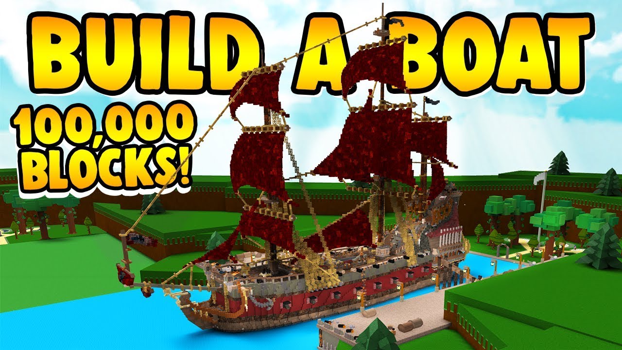 Build A Boat Giant Pirate Ship Over 100 000 Blocks Youtube - roblox build a boat pirate ship tutorial