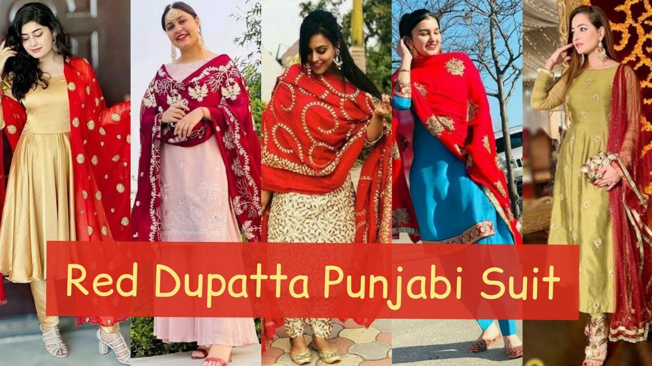 Plain punjabi suit with contrast dupatta / patiyala salwar kameez / punjabi  salwar suit - YouTube