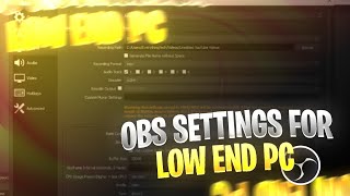 OBS SETTINGS FOR LOW END PC|| BEST SCREEN RECORDING SETTINGS FOR PC️ROAD TO 12K
