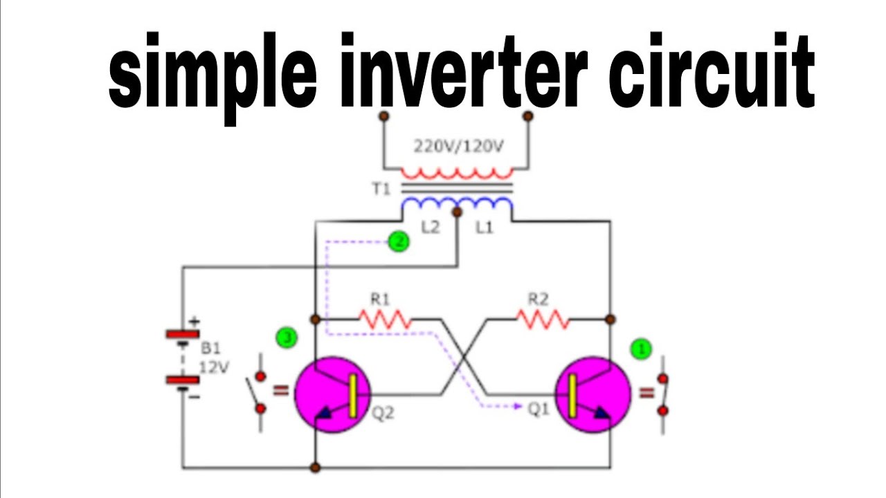How to make simple inverter circuit - YouTube