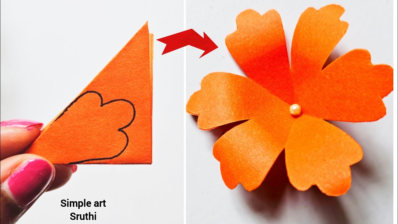 How To Make Paper Flower | DIY Paper Flower Craft| Beautiful Paper Flower Making Idea | 