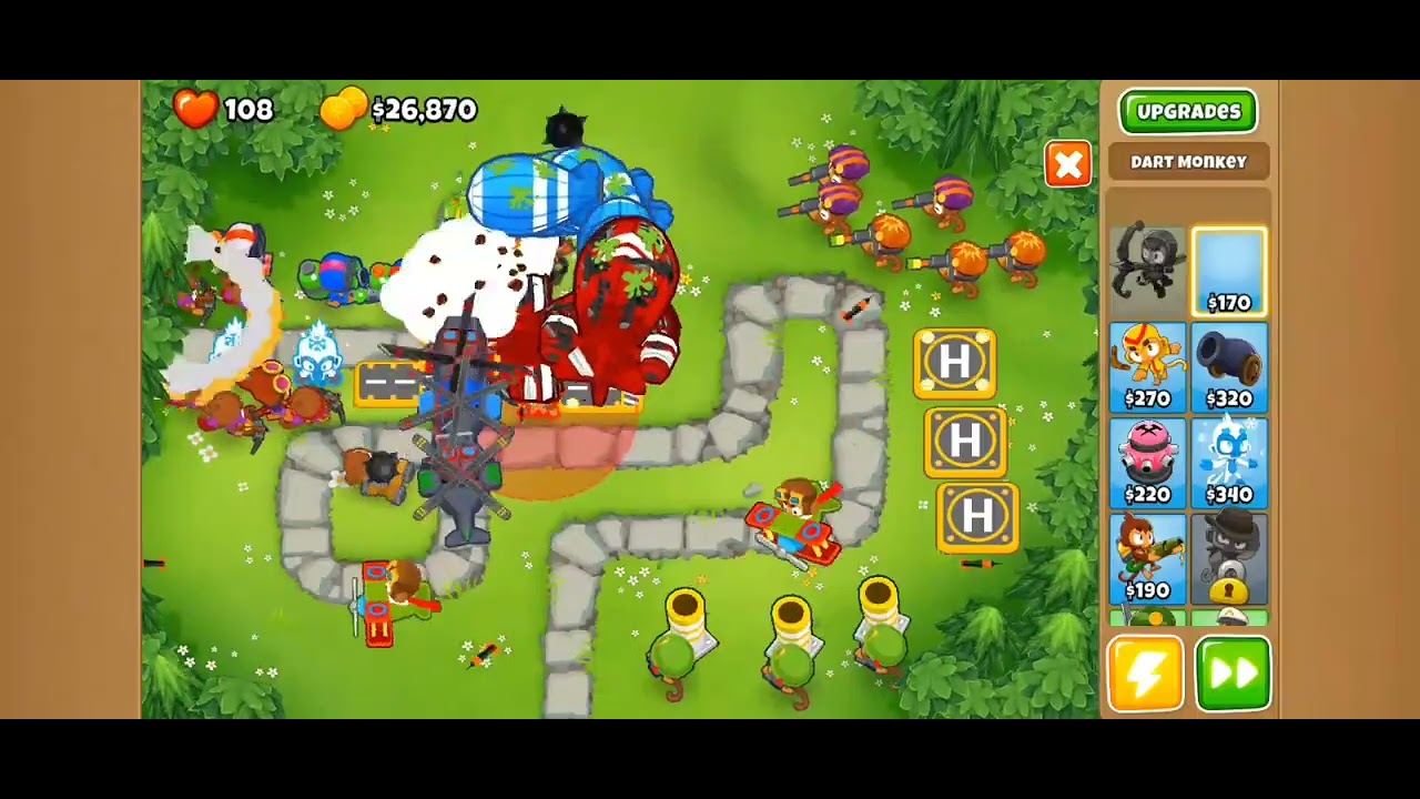  btd6:monkey got mad and now using nukes on bloons