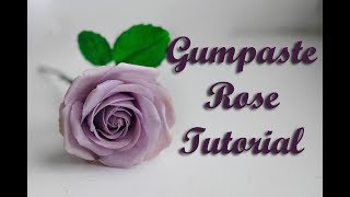 Gumpaste Rose Tutorial. Fondant Rose. Роза из мастики просто.