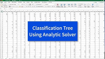 Classification Decision Tree Using Analytic Solver