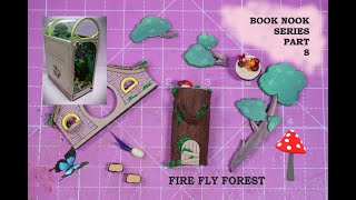 DIY Book Nook Kit Series Fire Fly Forest Craft Kit P8/3D Miniature Doll House Starting Right Side