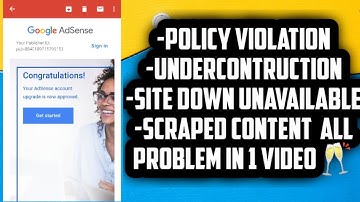 Policy voilation, underconstruction,Site down or unavailable,scraped content Adsense problem solved