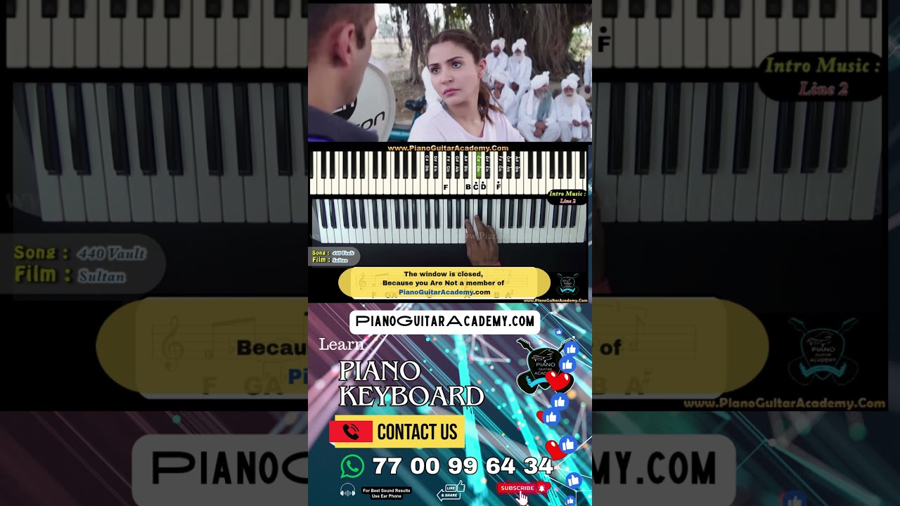 440 Volt ⚡ | Piano Keyboard Cover | Sultan | High Energy Bollywood Song 🎹🔥