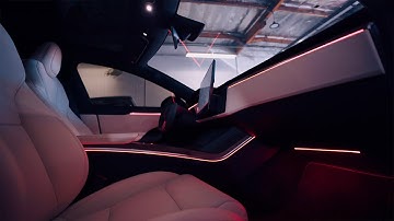 How We Installed The Ambient Lights On The Tesla Model S | LIGHTING TRNDZ