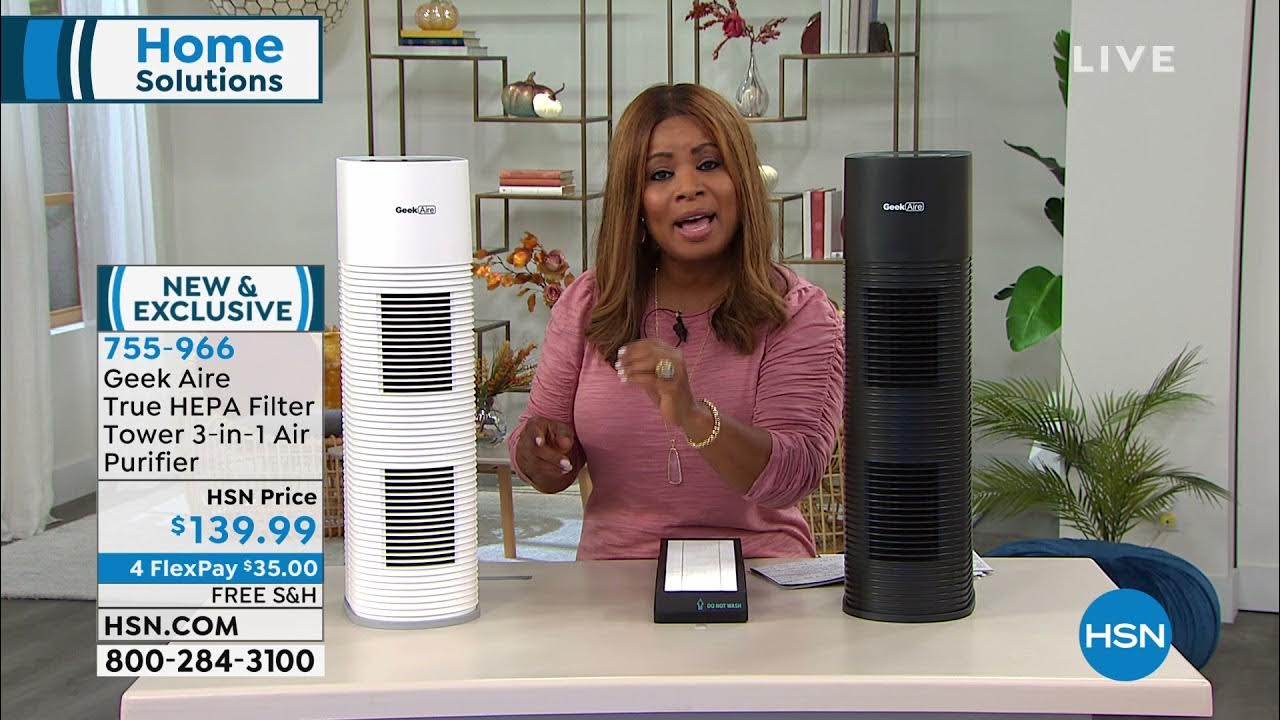 Geek Aire True HEPA Filter Tower 3in1 Air Purifier YouTube
