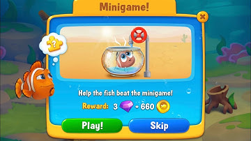 Fishdom Mini-game - Help the Fish Beat the Minigame!!! He needs water!