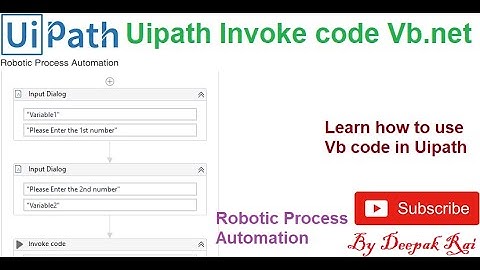 Uipath Invoke code Vb net