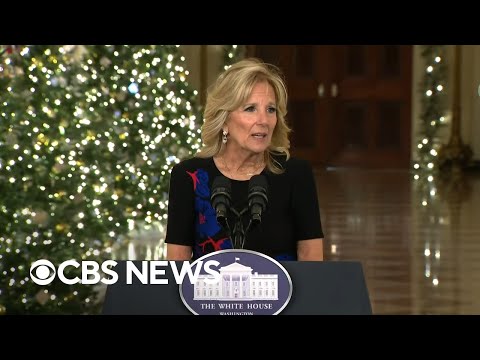 Watch Live: First lady Jill Biden speaks after unveiling White House holiday decorations - CBS News.