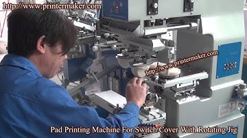 Pad Printing Machine For Switch Cover With Rotating Jig
