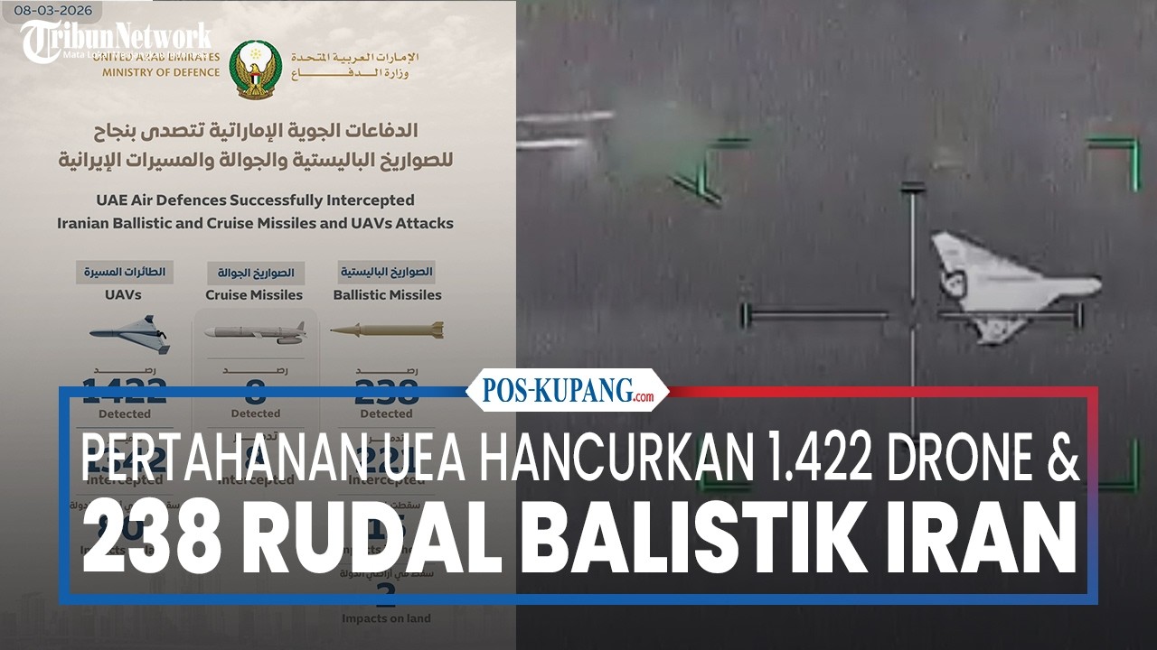 UEA Rilis Video Pertahanan Udaranya Hancurkan 1.422 drone dan 238 rudal balistik Iran