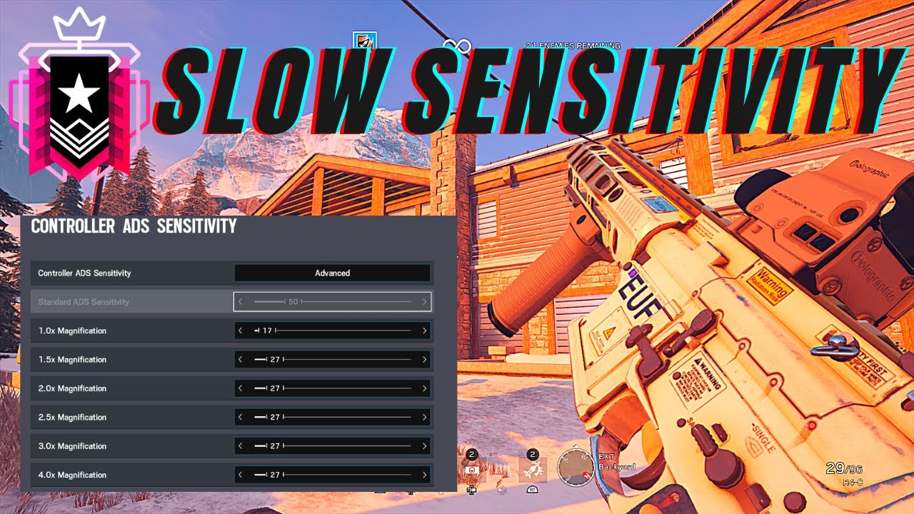 Best Slow Sensitivity Settings Controller Ads Sensitivity No Recoil Ps4 Rainbow Six Siege Ads Mba