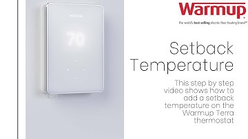 Add a Setback Temperature on Terra Smart WiFi Thermostat