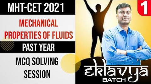 Eklavya Batch MHT-CET 2021 || past Year MCQ